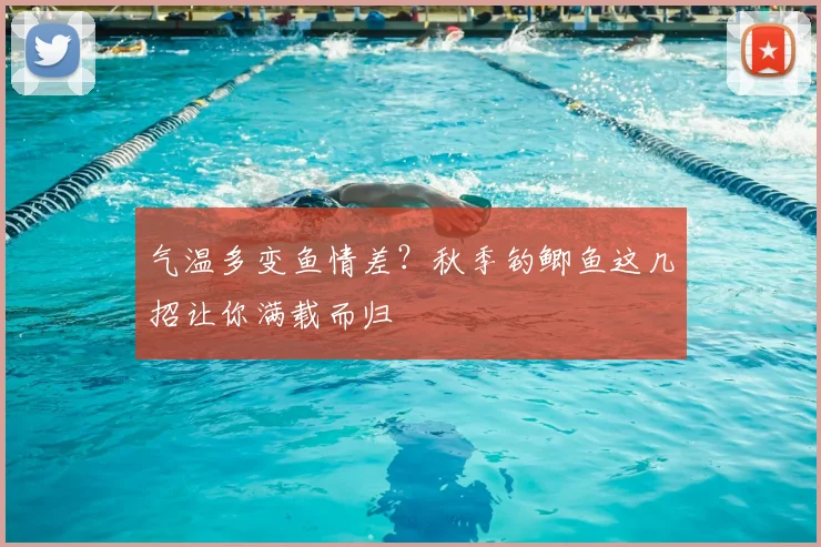 气温多变鱼情差？秋季钓鲫鱼这几招让你满载而归
